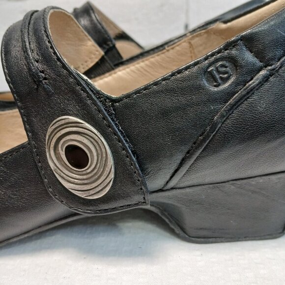 JOSEF SEIBEL CARA BLOCK HEEL MARY JANES BLACK LEATHER EURO SIZE 40 (US SIZE 9.5) - Picture 12 of 12